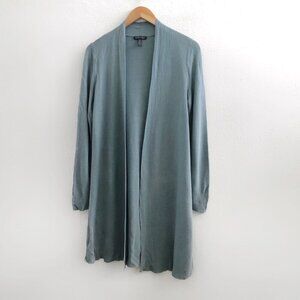 EILEEN FISHER Open Midi 100% Lyocell Cardigan Medium Size